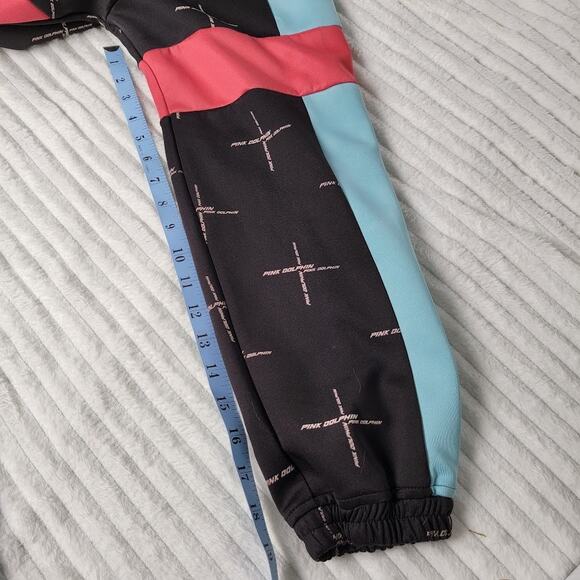 Pink Dolphin Jacket Men’s Large Black Teal Red Half Zip Pullover Streetwear - Picture 8 of 10